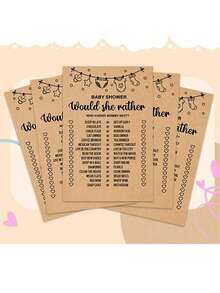 一套婴儿洗礼游戏、婴儿字母搜索游戏卡、婴儿洗礼派对游戏和活动、派对活动创意用品、婴儿洗礼创意、20张游戏卡的牛皮纸 - 彩色 - 查看 4