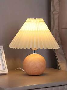 1pc Wooden Texture Decorative Warm Light Table Lamp, USB Powered, Nordic Modern Retro Style, Suitable For Bedroom, Dining Room, Office, LED Light Source - Desk Lamp - View 9