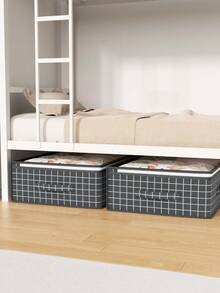 1 Stück faltbare Bettunterlage Kleidungsaufbewahrungstasche, Tasche mit großer Kapazität für Decke und Kissen, flache Aufbewahrungstasche, Aufbewahrungstasche für Schrankoberseite, Aufbewahrungsbehälter für Wohnzimmer und Schlafzimmer, komplett transparente Oberseite für einfaches Herausnehmen der Kleidung, bevorzugt