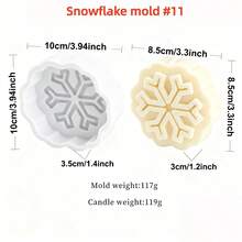 Molde de silicona con diseño de copos de nieve navideños para hacer velas, jabón artesanal, aromaterapia, yeso y resina. Kit de elaboración de velas para decoración del hogar y regalos