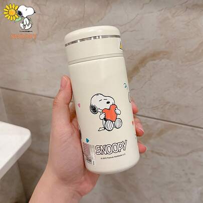 SNOOPY 1个316不锈钢真空保温杯，容量260毫升，小巧可爱，户外便携口袋杯，男女通用简约高品质水杯