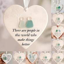 1 Peça Decoração de Amizade em Forma de Coração de Vidro do Mar 2025 - Presente de Aniversário, Presente de Natal, Presente Perfeito, Colecionável, Colecionador de Hobby, Brinquedos de Costura, Brinquedos de Viagem, Brinquedos Fidget de Sala de Aula, Mini Coisas, Brinquedos de Banho, Papelaria de Natal, Bola Anti-Estresse