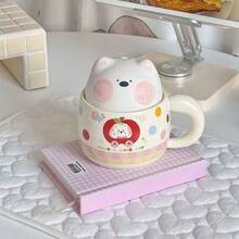 可爱 3D 西高地梗幼犬无柄酒杯，高品质陶瓷杯，女士生日礼物 - 彩色 - 查看 13