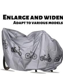 1 Stück Fahrradabdeckung - leicht & tragbar, aus wasserundurchlässigem PEVA-Material mit UV-Schutz und Belüftungsdesign, erhältlich in Grau/Schwarz, geeignet für E-Bikes, Motorräder, Mountainbikes, Ganzjahres-Polyester-Fahrradabdeckung