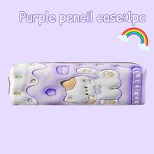 1 paquete Estuche de lápices simple y resistente a la suciedad con gran espacio de almacenamiento y diseño con solapa con cremallera para un fácil acceso, adecuado para la temporada de regreso a la escuela - Multicolor - Ver 8