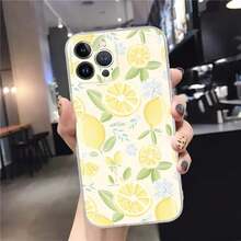 Custodia per telefono a forma di limone compatibile con 15, 14, 11, 12, 13 Mini, Pro, XS Max, 6, 7, 8 Plus, X, XR, SE 2020, custodia compatibile con Samsung Galaxy S17, S17 Pro, S17 Pro Max