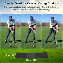 Training Aids, Grip Training Aid Swing Trainer With 1 Arm Posture Correction Band And 1 Telescopic Simulator, Practice Accessories Beginners And Pros - Black - View 4
