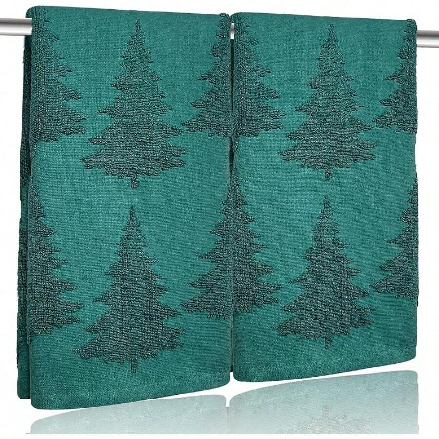 Towels - Dark Green Christmas Tree - View 1