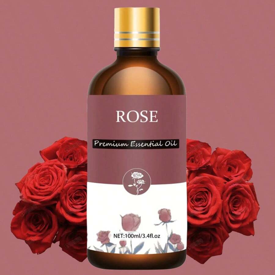 100ml/30ml/10ml Rose Essential Oil, Moisturizing Rose Facial Oil, Smooth Skin Fragrance Skin Care Oil, Pure Plant Extract Essential Oil - Rose - View 1