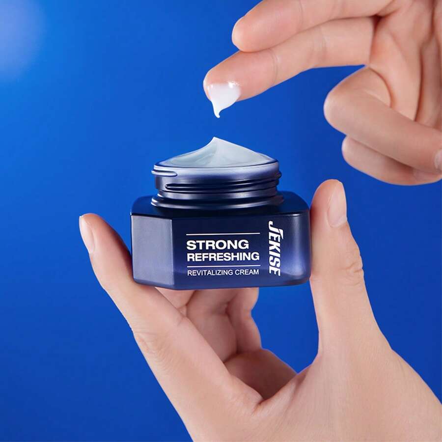 JEKISE 50g Creme Hidratante Revitalizante de Controle de Oleosidade Refrescante da Jack's para Homens, Hidratante, Matificante, Calmante