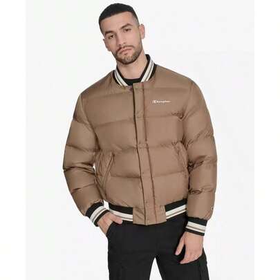 Champion Men's Quilted Varsity Puffer Jacket |  | Men Outdoor Down Jackets