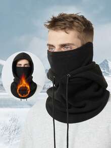 1pc Autumn/Winter Cycling Warm Balaclava, Outdoor Windproof Ski Face Mask, Fleece Multifunctional Full Face Neck Warmer, 2 Ways To Wear