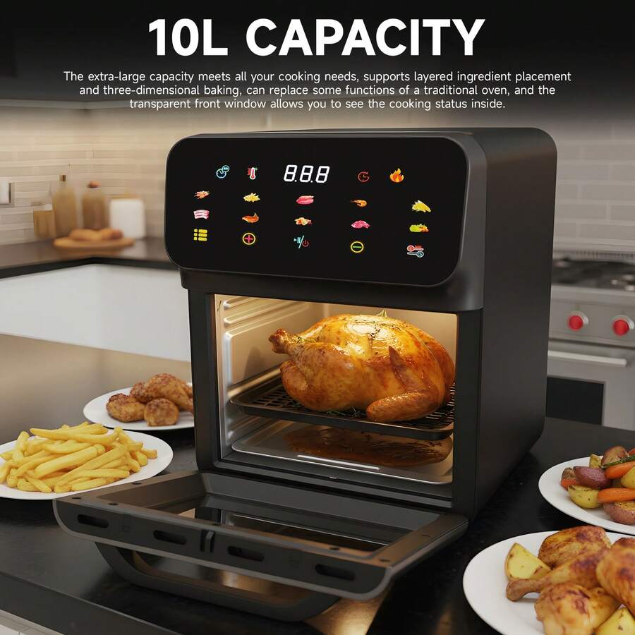 New 10L Air Fryer Kitchen Oven Oil Free Low Fat Healthy Frying Cooker Cooker - UK Plug(220-240V) - View 1
