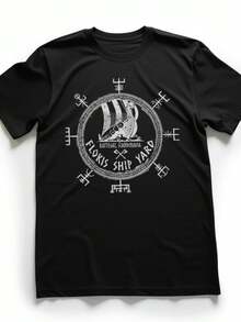 Herren Viking Thema Shirt  Norwegischer Gott T-Shirt  Viking Shirt  Valhalla Viking T-Shirt Herren - Black - View 1