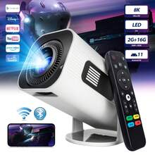 Carsapro Proyector 8k Portatil Hp330,Android 11 ,1G+8G Mini Proyector,8k Full Hd Profesional Proyector,LED Proyectores Para Celular Bluetooth Mirrorlink Usb Aux Wifi 2.4/5ghz,Proyector Inteligente , Reuniones Familiares, Camping, Oficina, Fiestas al Aire Libre. - Blanco - Ver 12