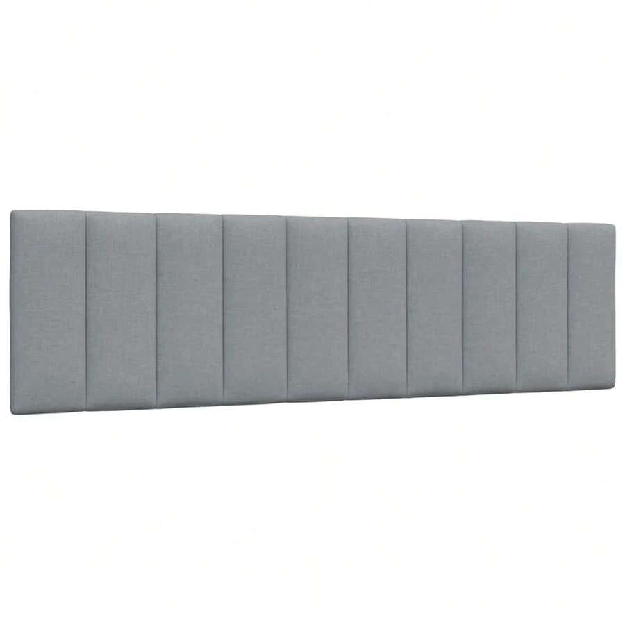 Kopfteil-Kissen "Hanko" Hellgrau 180 Cm Stoff - Xám - Xem 1