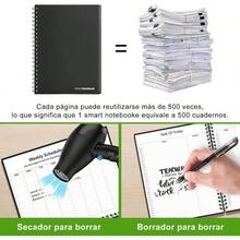 Cuaderno Inteligente A4, Libreta Reutilizable, Libreta de Notas Borrable Espiral, Libreta Digital Oficina y Escolares Sube Archivos y Anotaciones a la Nube, con Plumas y Recargas, para Adultos y Nios - inicial - Ver 6