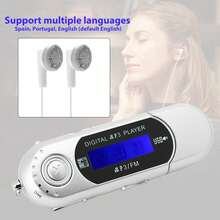 Portable Classic Music MP3 USB Player With LCD Screen FM Radio Voice Memory Card 32GB - Default - View 2