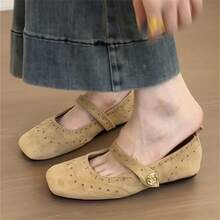 Women Wide Fit Flats - Màu be - Xem 3