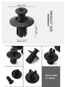 50/100 piezas de tornillos de expansión de plástico universales para automóviles, hebillas, remaches de plástico, sujetadores para parachoques duraderos, clips de coche, guardabarros, tornillos de instalación rápida, tuercas industriales, cubiertas de rosca completa para uso interno/externo/equipaje/maletero