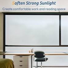 Frosted Window Privacy Film - Non Adhesive Static Cling Glass Stickers Sun UV Blocking Heat Control Door Covering Decals For Home Office - Multicolor - View 35