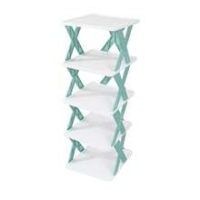 ELE-GATE Zapatera Organizador Plegable con 4 Niveles,El dormitorio simple alberga estantes de zapatos, y el espacio de estantes de zapatos plegables para el hogar / dormitorio tiene varias capas. - Multicolor - Ver 5