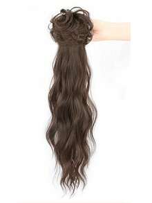 假发马尾女新款中国风夹式古风汉服假发辫子仿真旗袍民族风微卷低马尾