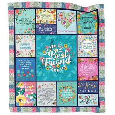 Bestie Blanket-Perfect For BFF Birthdays, Mother's Day Gifts, Friendship-Themed Decorative Throws, And Christmas Presents