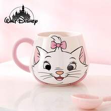 460ml Cute Cat Mug, Office Cup For Women, Stylish Water Bottle, Adorable Breakfast Cup
