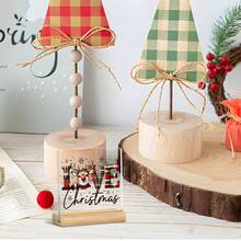 1 buc., Ornament creativ cu ren Rudolf și text de Crăciun cu mesajul LOVE - O decorațiune de Crăciun emoționantă pentru prieteni și familie, folosită pentru decorațiuni mici și creative pe rafturi de cărți, șeminee sau sub brazii de Crăciun.