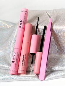 睫毛胶水及定型液、卸妆液、10毫升单根睫毛胶水及定型液、睫毛涂抹器、二合一簇状睫毛胶水及定型液、睫毛刷、簇状睫毛胶水、睫毛胶水、镊子、簇状睫毛胶水、睫毛胶水及定型液、睫毛胶水、簇状睫毛工具、睫毛嫁接工具、睫毛工具套装 - 粉色 - 查看 5