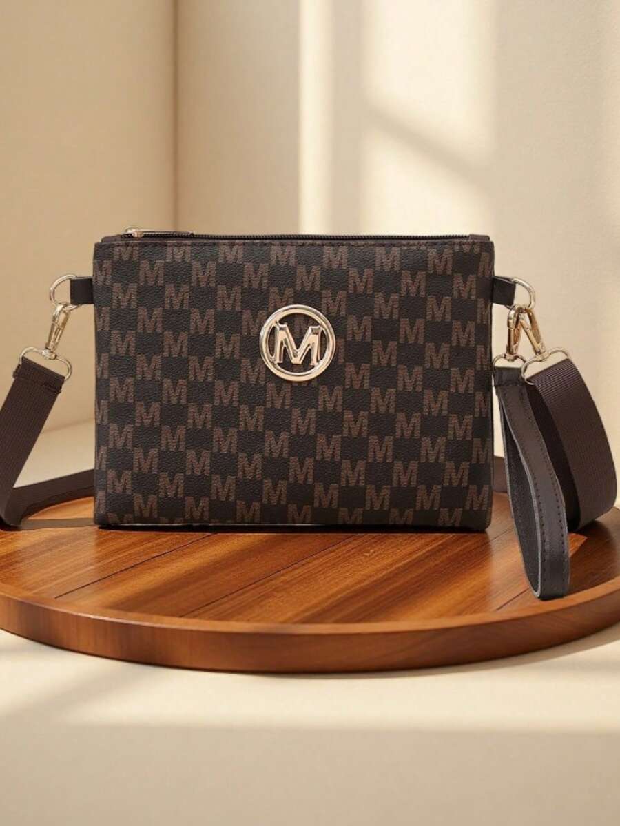 Minimalist Retro Fashion One Shoulder Small Square Bag, Versatile Elegant Shoulder Bag For Women, Fashionable Exquisite Minimalist Elegant Crossbody Bag, Lightweight Commuter Versatile Handbag For Women - Multicolor - View 1