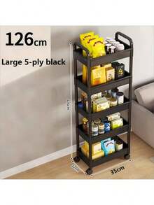 5层滚动收纳车，加厚管，坚固承重收纳箱，滚动收纳车，360度旋转，耐用塑料，承重能力强，适用于节日装饰，卧室，厨房