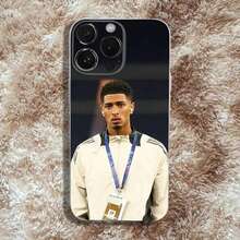 Football J-Jude B-Bellinghams Phone Case Compatible With  17,16,15,14,13,12,11 Pro,Max,Plus,X,XS,XR,SE4,E Mini Transparent Soft Cover, Cover Compatible With  17 Pro Max Case,  17 Pro Case,  17 Case,  16 Pro Max Case - Z1 - Xem 7