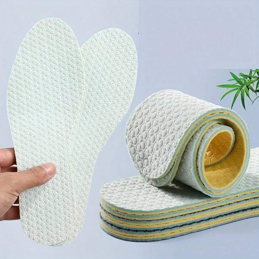 1 Pair Training Insoles, Women's-Like Feeling, Sports Shock Absorption, Men's Sweat-Absorption, Odor-Proof, Breathable, Summer