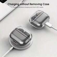 柔软 TPU 防震保护手机带外壳带挂绳适用于三星 Galaxy Buds 3 Pro 和 Buds 3 (2024) - 無色 - 查看 3