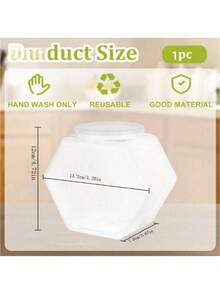 6pcs Hexagon Plastic Jars, Transparent Candy Jars, Plastic Cookie Jars With Airtight Lids, Reusable Wide Mouth Containers For Loose Coffee, Candy, Gifts And Storage