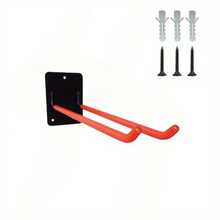Heavy-Duty Steel Garage Tool Hooks, Multi-Purpose Wall-Mounted Tool Storage Rack - Includes Screws For Easy Installation, Features Anti-Slip Coating, Suitable For Workshop Door Hanging, Garage Door Hooks, Tool Shed Organisation