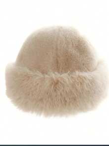 1 件女士冬季羊毛渔夫帽，时尚厚帽子，温暖冬帽，适合搭配羊毛大衣，冬季服装 - 彩色 - 查看 7