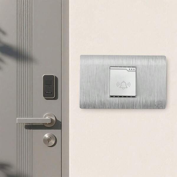 Interruptor de timbre moderno y sencillo para abrir puertas de garaje con montaje en pared, interruptor de timbre inalámbrico