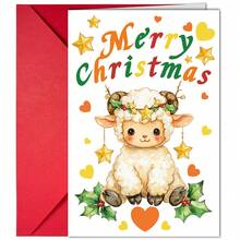 Zestaw 5 uroczych, kreskówkowych kartek świątecznych z kopertami