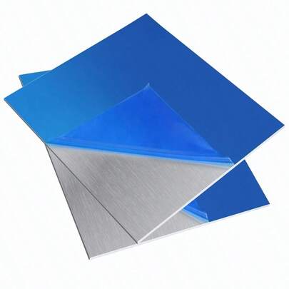 2 Pieces 6061 T651 Aluminum Sheet Metal 6X 6x0.02 24Gauge Inch Rectangle Metal Plate 0.5mm Aluminum Sheet Plate For Crafting Industry