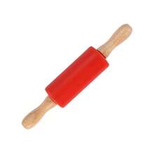 1个绿色硅胶擀面杖，滚轮上带木柄，可用于揉饼干面团、烘焙面包、披萨和面条。这是一款不粘面团擀面杖，也是烘焙厨房的必备配件。 - 紅色 - 查看 15