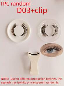 自然款磁性假睫毛，带涂抹器，无需胶水，轻盈可重复使用，无需眼线，持久耐用，模拟磁性假睫毛 - 彩色 - 查看 15