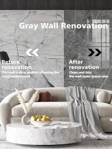 12pcs 7.87x7.87/11.81x11.81inch Marble Texture Peel And Stick Wall Decals, Thick Vinyl Waterproof And Washable Wall Stickers For Living Room, Study, Kitchen, Bathroom, Bedroom Home Decor