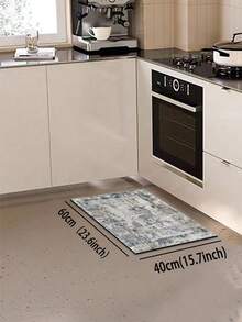 3mm Thick Textured Carpet Pattern Gray Series Luxury Style Absorbent Floor Mat, Silica Gel Absorbent Kitchen Mat With Rubber Backing, Decorative Carpet Texture Mat Suitable For Living Room, Bedroom, Kitchen And Dining Area - Easy Maintenance Floor Mat, Especially Suitable For High Traffic Areas, Rectangular Design, Home Decor - Multicolor - View 13