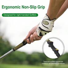 Swing Trainer Aid, Weighted Club Tempo Grip Training Right Left - Handed Golfers, Indoor Outdoor Warm - Practice Accessories - 右手 - 查看 7