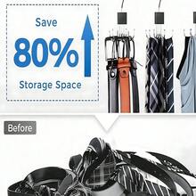 1 Pcs Belt Hanger, Closet Belt Organizer 360° Rotatable Space Saving Accessories For Bras, Tank Tops, Ties, Scarves, Wallets Organization