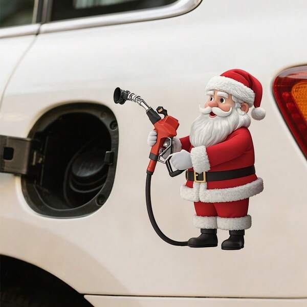 1pc Christmas Car Sticker - Santa Claus And Elk Decal - Self-Adhesive Vinyl Decal, Christmas Car Decor Wall Sticker, Home Decor Christmas Decoration XMAS Decor Christmas Tree Gift Decor Thanksgiving Wedding Home Decor Home Decor Fall Decor Autumn Decor Birthday Decorations For Gifts Party Supplies Indoor Holiday Festival Decor Halloween Decor Wall Decor Halloween Ornaments