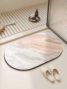 1/3 buc Covoraș Absorbant Antiderapant pentru Baie, Covoraș cu Gel de Silice, Baie cu Model Retro, Covoraș de Toaletă în Formă de U, Covoraș Absorbant pentru Chiuvetă, Covoraș de Bucătărie cu Grosime de 2,5 mm Decor de Crăciun